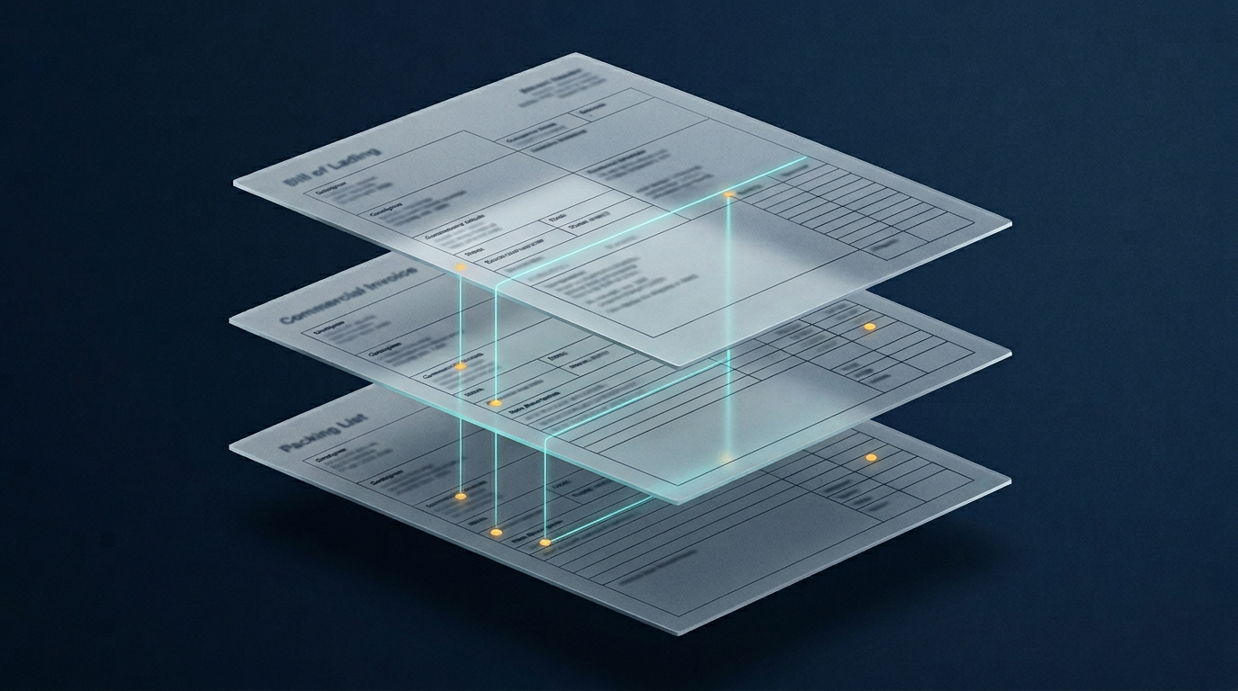 Cross-document OCR validation: how B/L, Invoice and Packing List get aligned